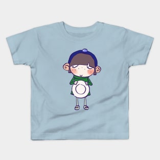 sarah and duck plate girl / children's cartoon Kids T-Shirt